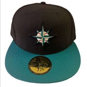 Seattle Mariners 7 1/4 Fitted Hat Mlb Baseball Cap Diamond Era